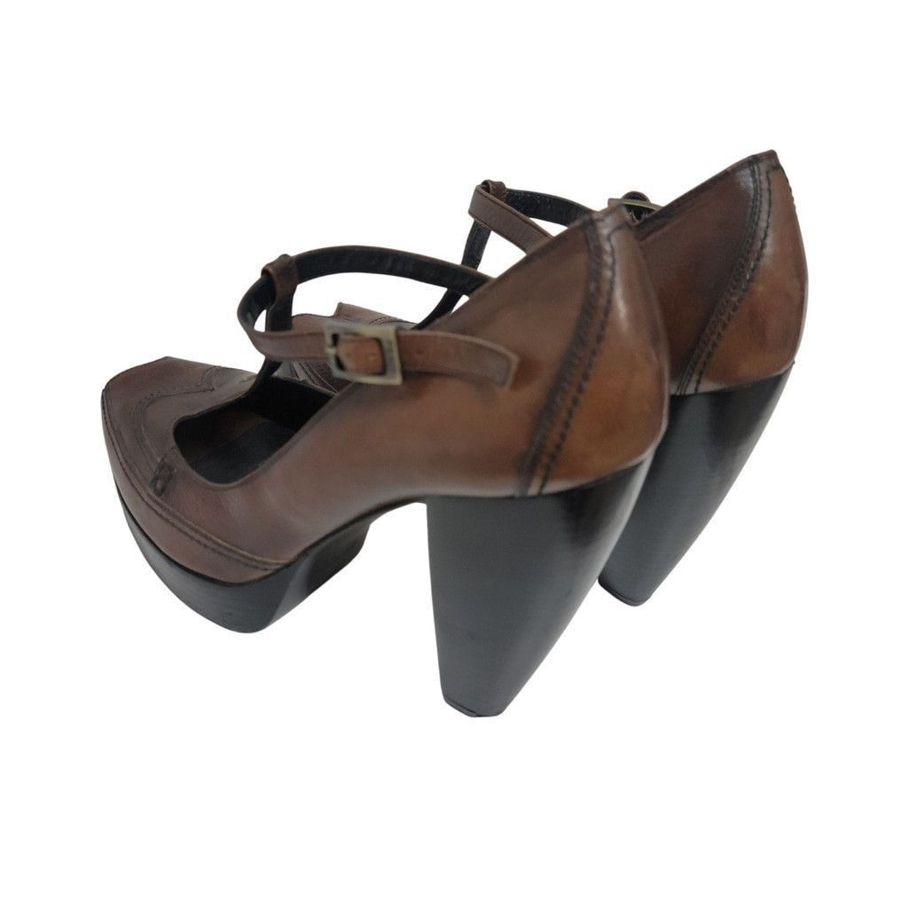 Fendi FENDI Authentic Women Open Toe Block Heel Shoes Brown EU 38 Size US 7 / IT 37 - 11 Thumbnail