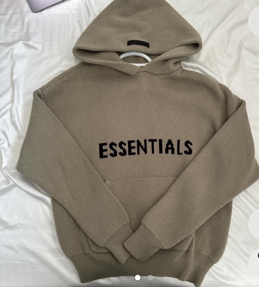 Essentials × Fear of God Essentials Knit hoodie pistachio Size US XXS / EU 40 - 1 Thumbnail