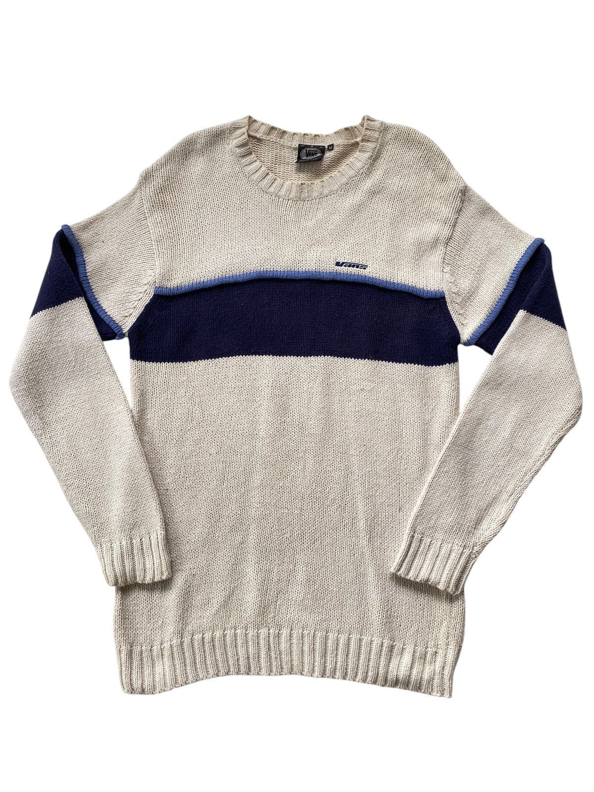 Vans × Vintage Vtg 90s Vans Usa Knitwear Swetaer Size US M / EU 48-50 / 2 - 1 Thumbnail