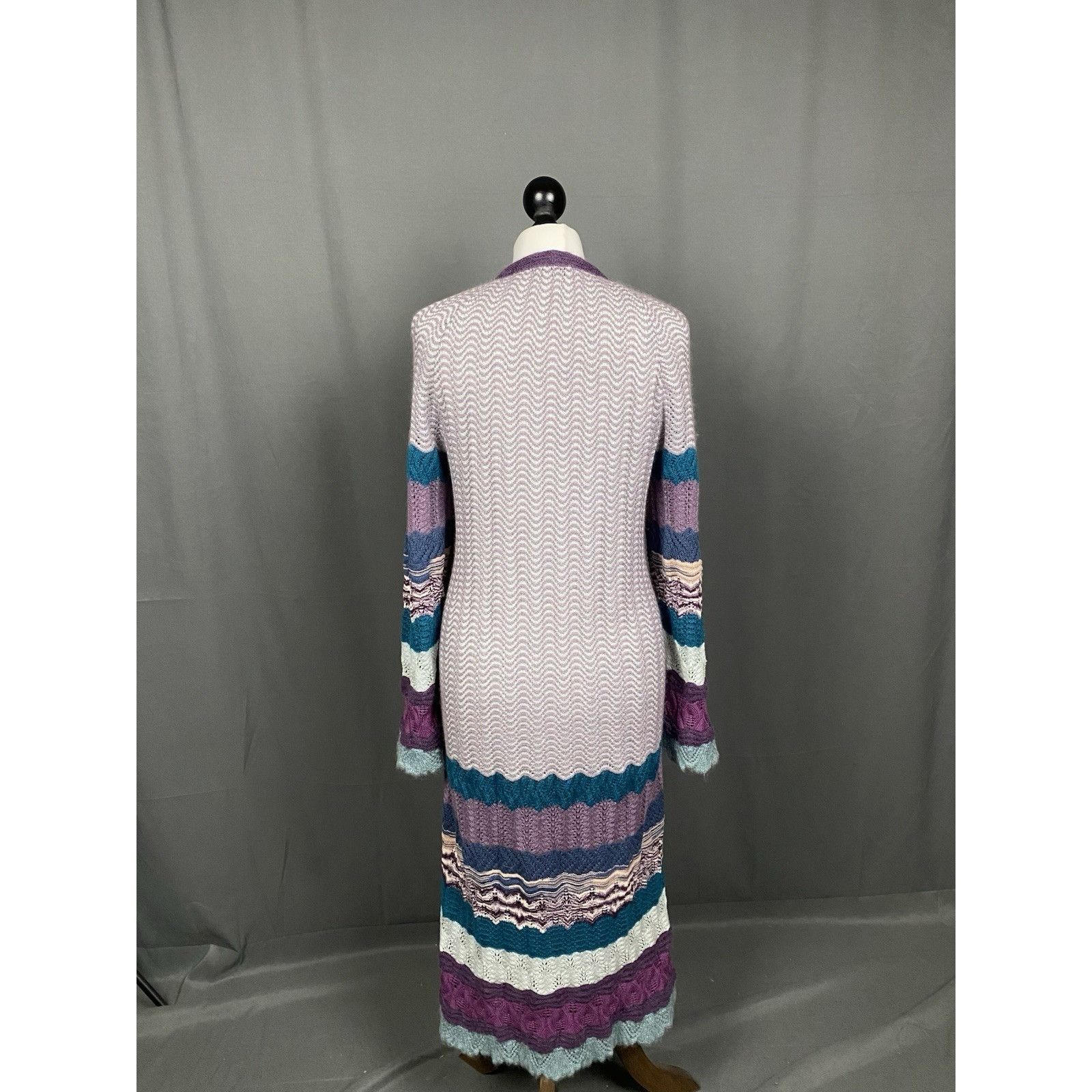 Missoni Missoni Women's Wool Multicolored Long Open Front Knit Cardi Size M / US 6-8 / IT 42-44 - 7 Thumbnail