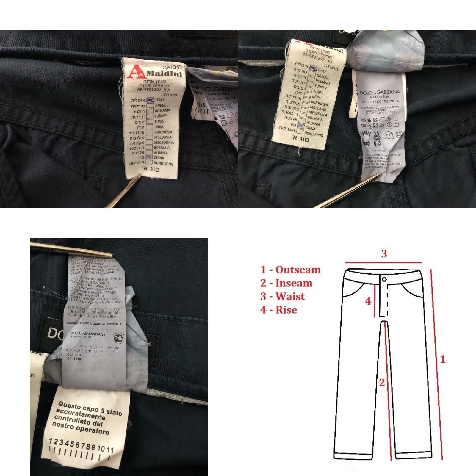 Dolce & Gabbana Dolce&Gabbana Pants Dark Blue Size 50 Cotton Chino Regular Tapered Mens Classic Front Flat Front Pockets Logo Casual Vintage No Size US 34 / EU 50 - 9 Thumbnail