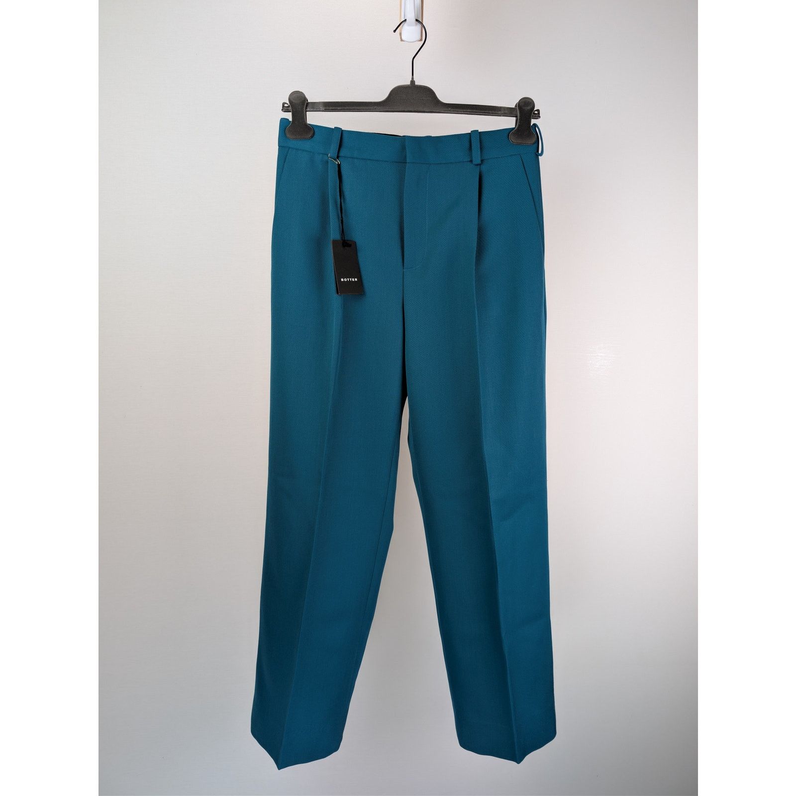 BOTTER o1rshd1 CC20 Wool Classic Trouser with Pleated in Petrol Size US 32 / EU 48 - 8 Thumbnail