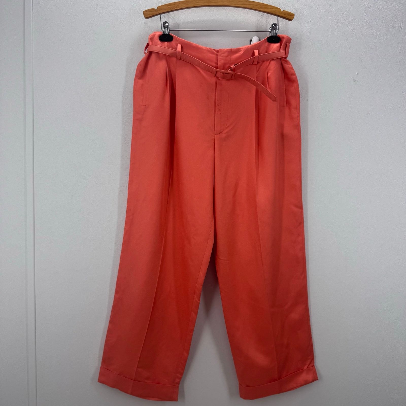 Ralph Lauren Purple Label Ralph Lauren Purple Label High Waist Wide Leg Silk Pant 14 Size 36" / US 14 / IT 50 - 1 Thumbnail