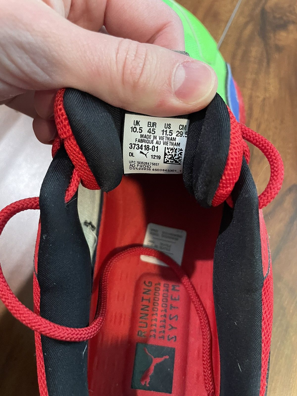 Puma Puma RS-X3 Lime/Red Sneakers Size US 11.5 / EU 44-45 - 5 Thumbnail
