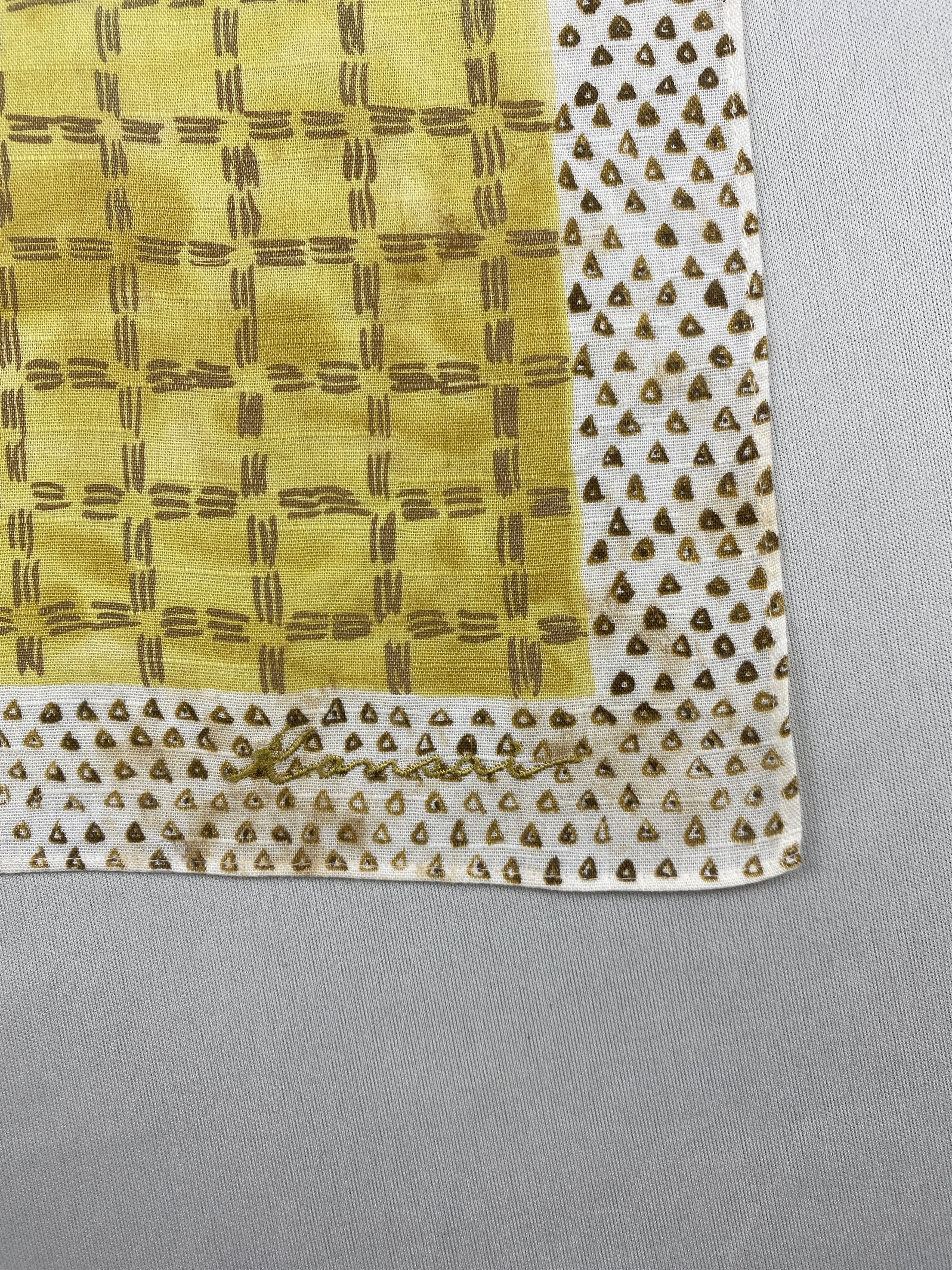 Kansai Yamamoto Vintage Kansai Handkerchief Pocket Square Bandana HM0024 Size ONE SIZE - 6 Thumbnail