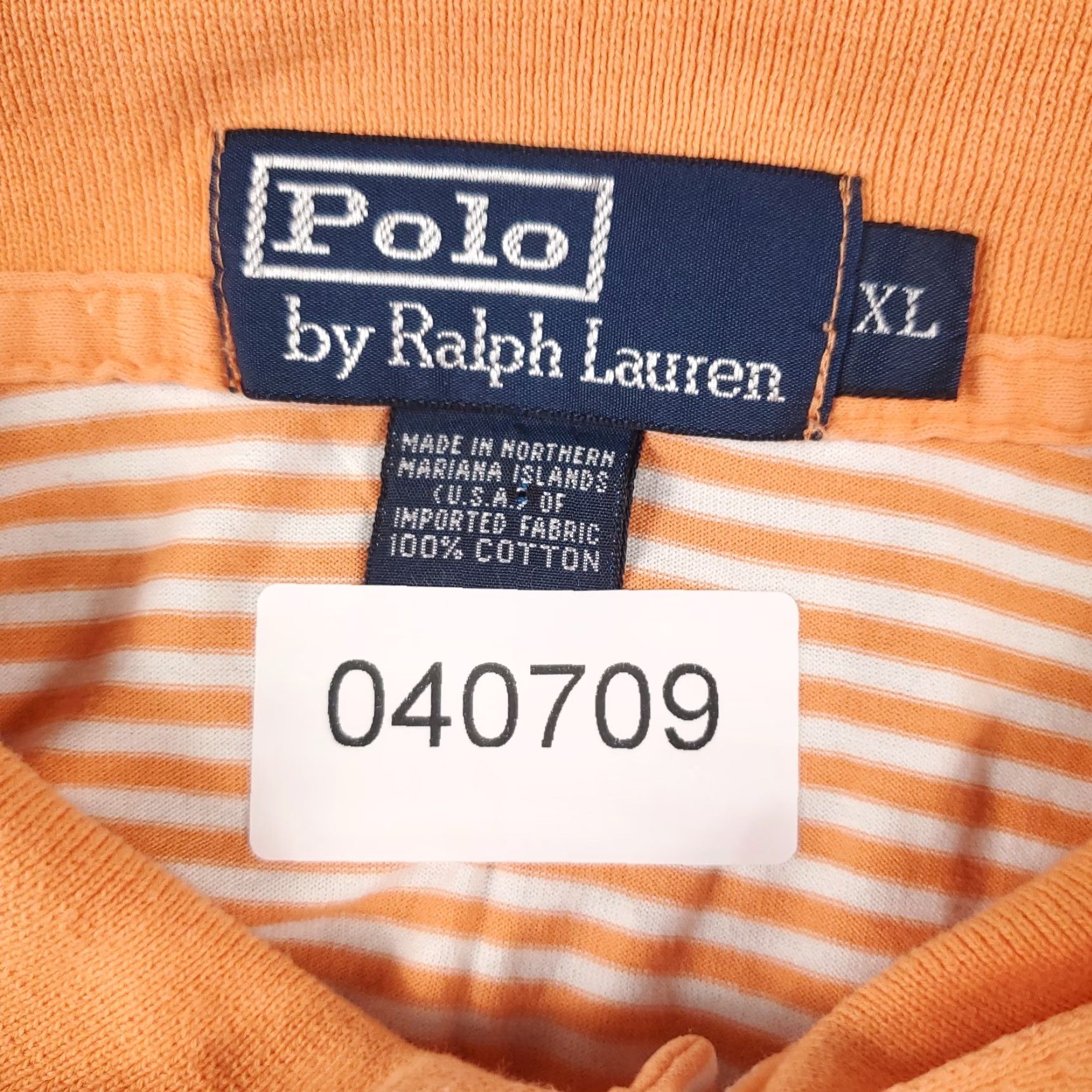 Ralph Lauren Ralph Lauren Polo Shirt Mens XL Orange Striped Casual Short Sleeve Size US XL / EU 56 / 4 - 7 Thumbnail