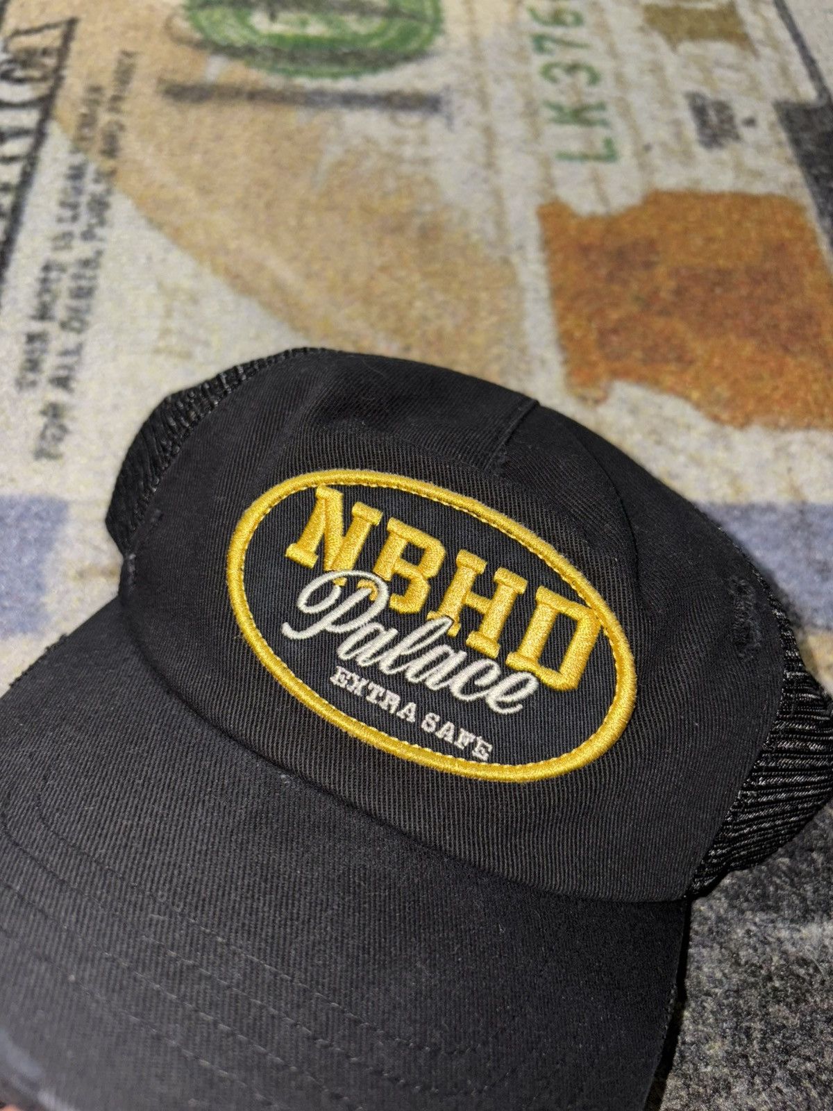 Palace Palace x Neighborhood Mesh Trucker Black Denim Size ONE SIZE - 2 Thumbnail