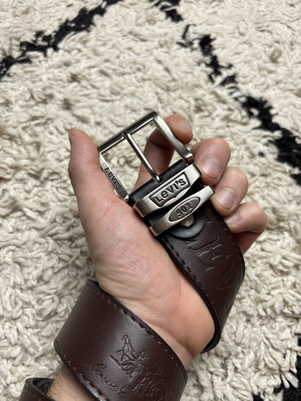Genuine Leather × Levi's Levi’s 501 Real Leather Belt Size ONE SIZE - 2 Thumbnail