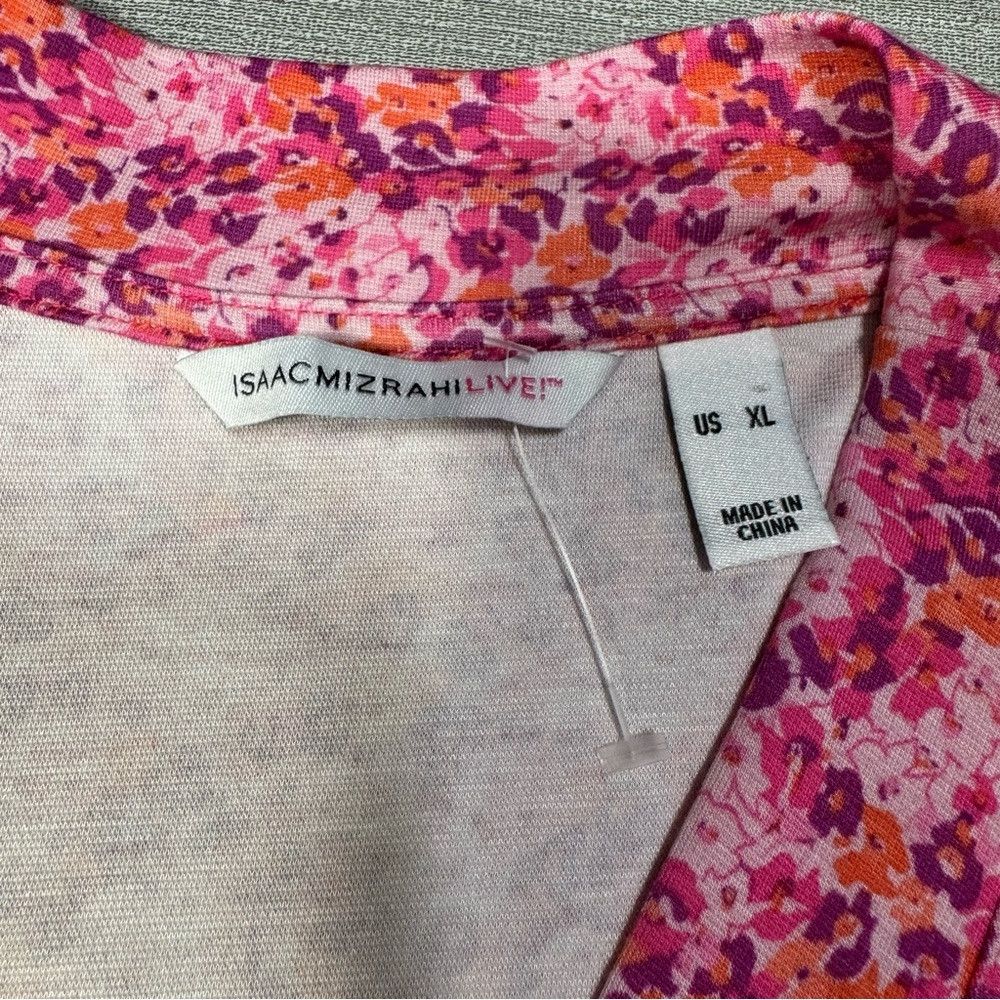 Isaac Mizrahi New Isaac Mizrahi Printed Swing Tie Pink Floral Cardigan Si Size XL / US 12-14 / IT 48-50 - 6 Thumbnail