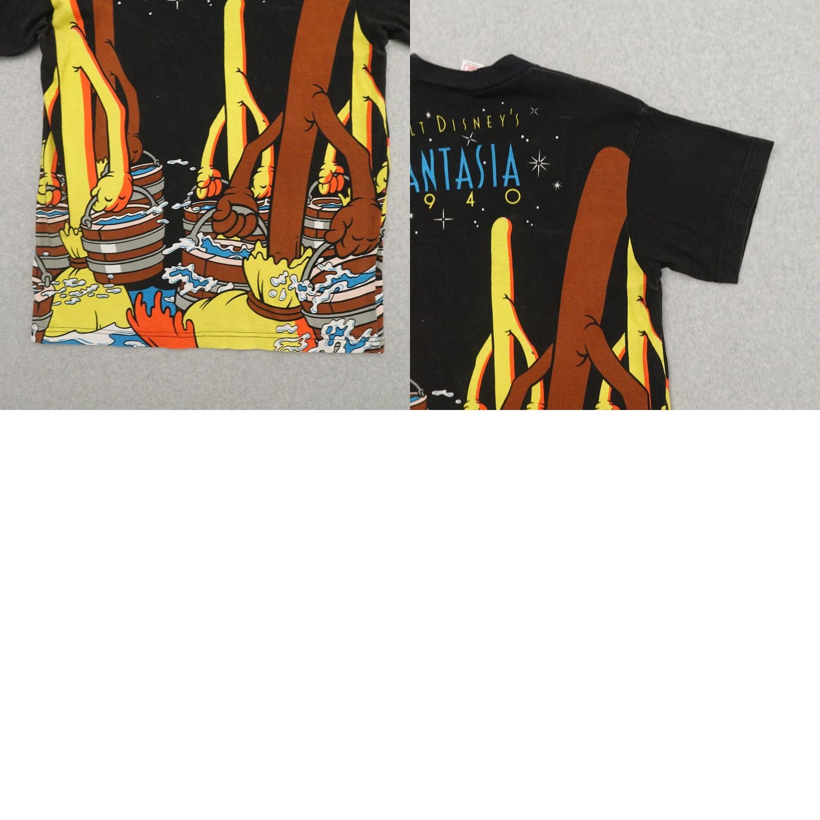 Disney VINTAGE Disney T-Shirt Adult Small/Medium (20X29) Fantasia Mickey All Over Print AOP Shirt Mens Size US M / EU 48-50 / 2 - 9 Thumbnail