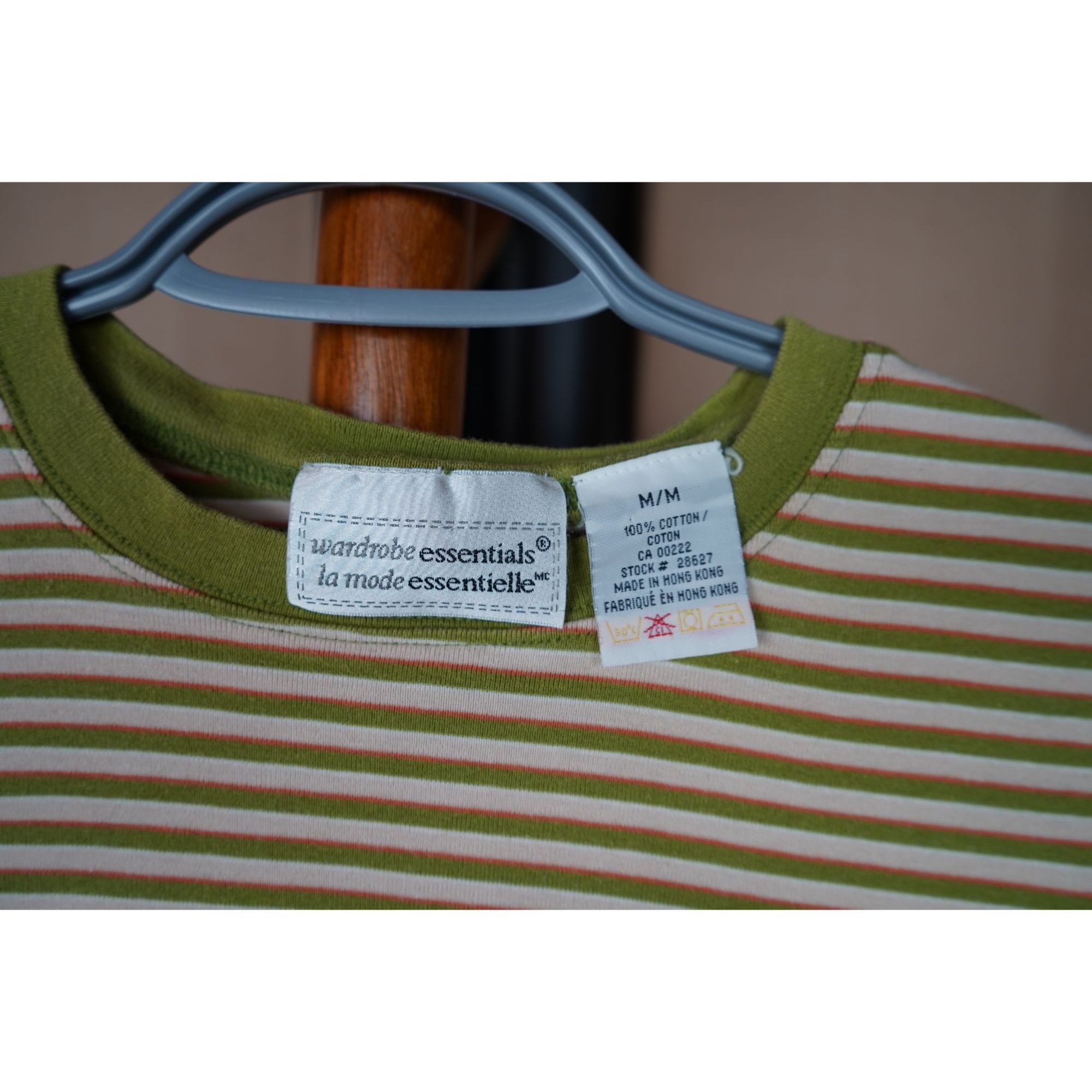 Vintage 90s Wardrobe Essentials Green Striped M #393 Size M / US 6-8 / IT 42-44 - 5 Thumbnail