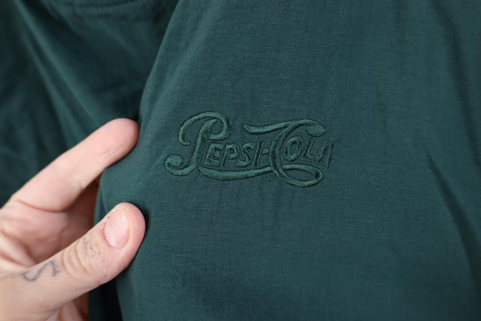 Vintage Vintage 90s Spell Script Pepsi Cola Windbreaker Jacket Green Size US XL / EU 56 / 4 - 4 Thumbnail