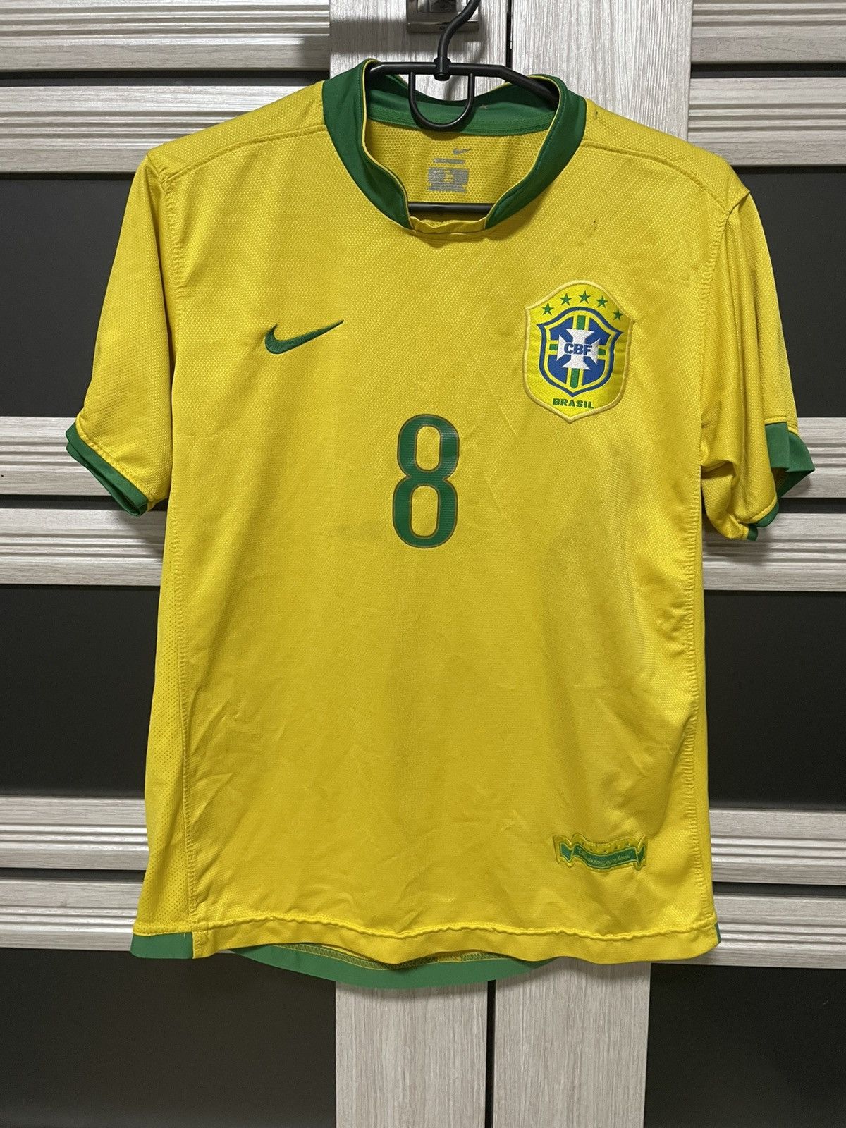 Nike × Vintage Nike Brazil National Team #8 Kaka 2006/2007 Home Jersey Kit Size US M / EU 48-50 / 2 - 1 Thumbnail