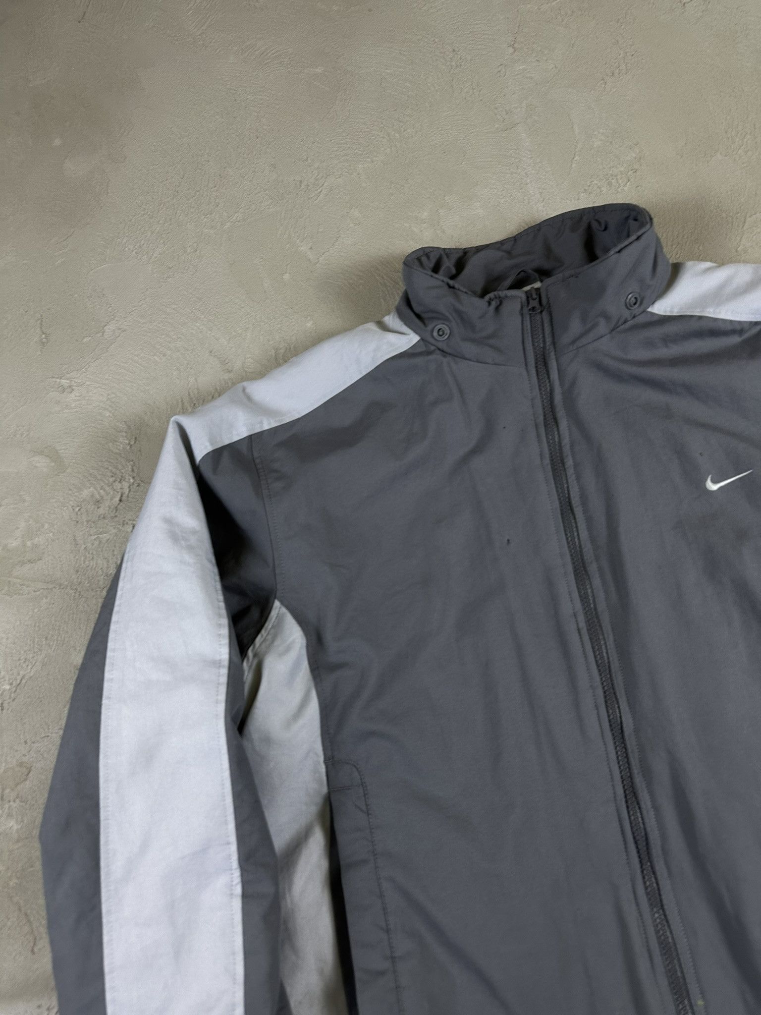 Nike × Vintage Vintage Y2k Nike Big Swoosh Logo Nylon Tracksuit Jacket Size US XL / EU 56 / 4 - 12 Thumbnail