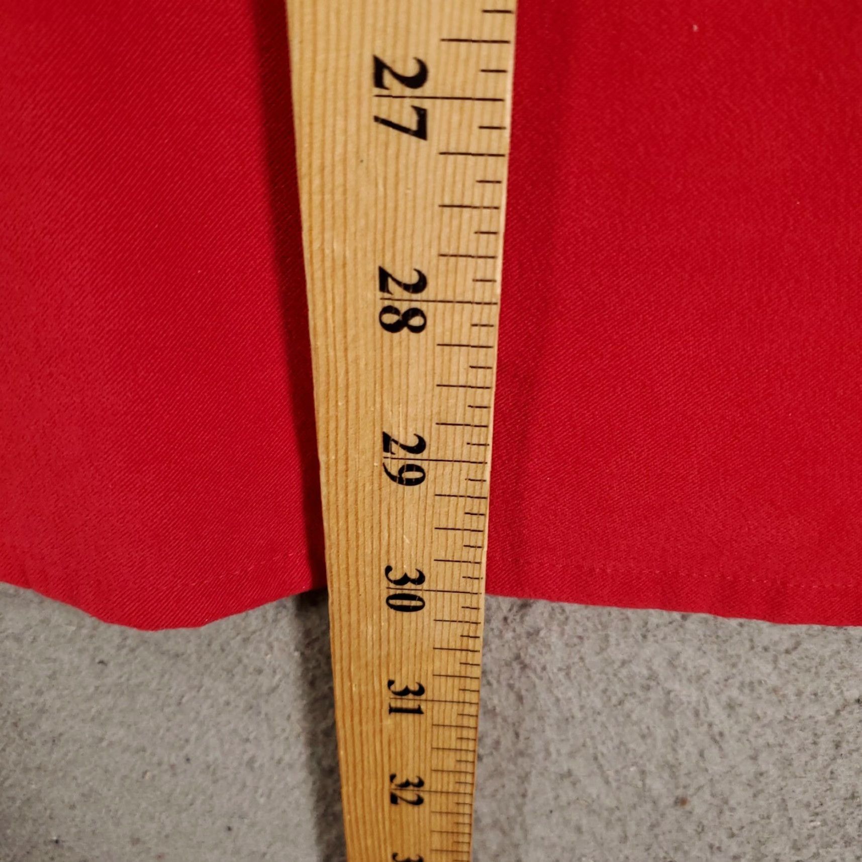 Denim & Co. Womens Denim & Co. Button-Up Tunic Shirt 2X Red Long Sleeve Stretchy Polyester Spandex Size XXL / US 16-18 / IT 52-54 - 3 Thumbnail