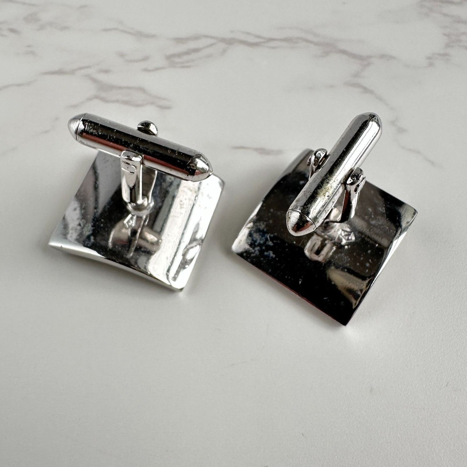 Vintage Mid Century Silver Tone Starburst Cufflinks, 1950s–60s Size ONE SIZE - 4 Thumbnail
