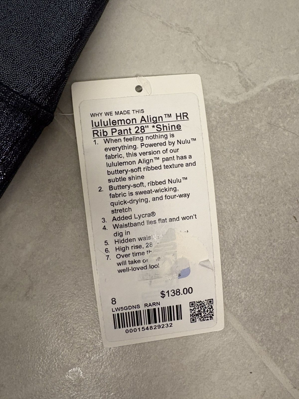 Lululemon Lululemon Align Rib HR 28’’ Radiate Foil Black Night Size 8 Size 30" / US 8 / IT 44 - 3 Thumbnail