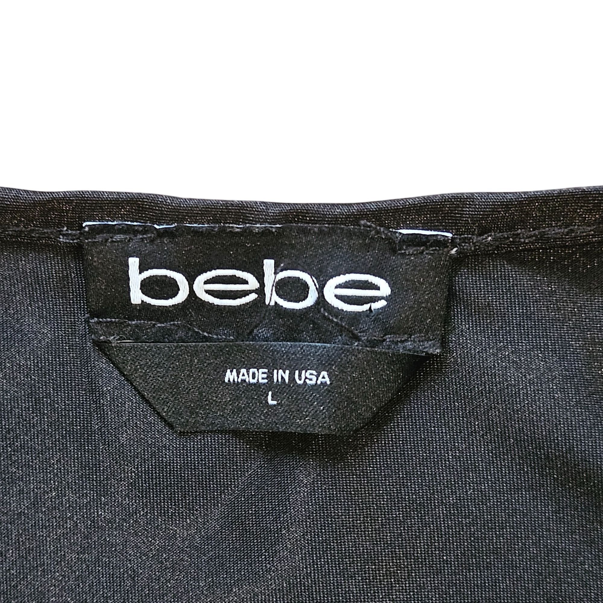 Bebe Bebe Women Black Satin Slip Dress L Cowl Neck Night Luxe Qui Size L / US 10 / IT 46 - 4 Thumbnail