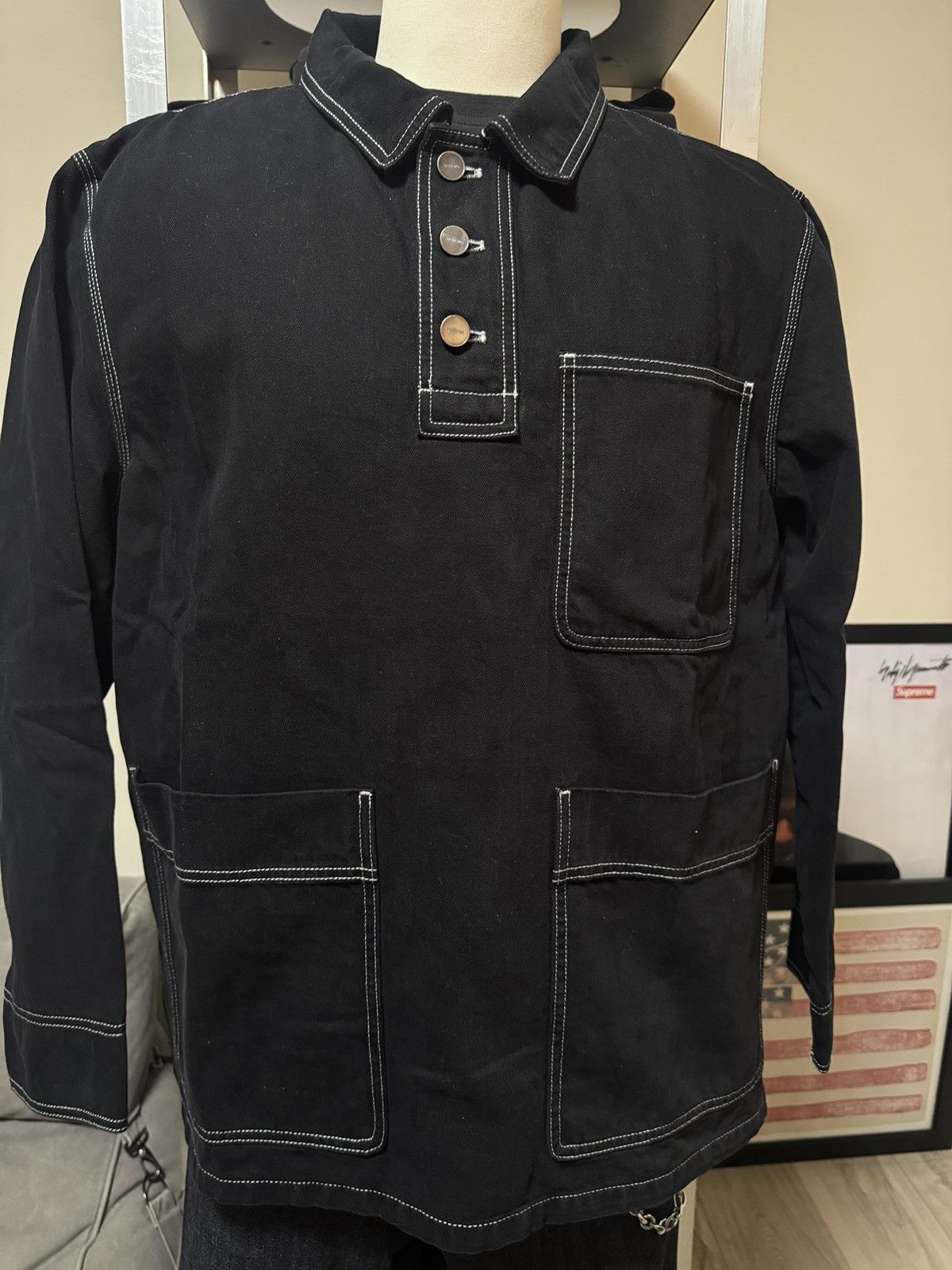 Jacquemus Jacquemus Le Meunier Contrast Stitch Pullover Jacket Size US L / EU 52-54 / 3 - 11 Thumbnail