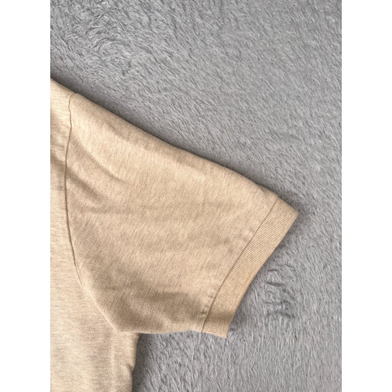 Ralph Lauren VINTAGE Ralph Lauren Polo Shirt Men 2XL Beige Short Sleeve 100% Cotton, Slim Fit, Logo, Button, Collared, Knit, Regular Size, 80s Golf Theme, Mens Size US XXL / EU 58 / 5 - 2 Thumbnail