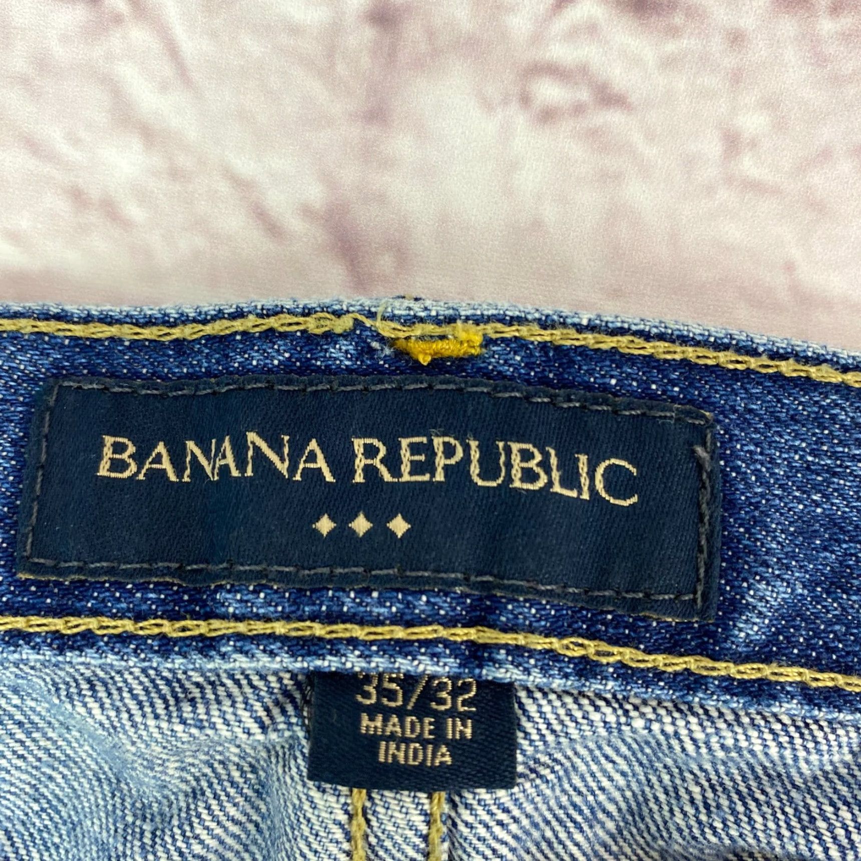Banana Republic Banana Republic Mens Jeans Size 35x32 Straight Leg Medium Wash 5-Pocket Denim Cotton Regular Belt Loops Blue Size US 35 - 7 Thumbnail