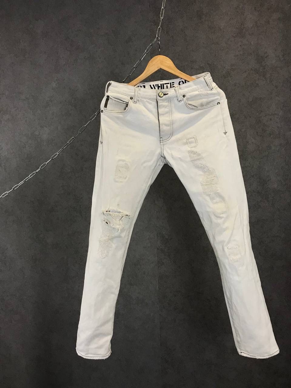 Armani × Designer × Vintage Armani Jeans designer vintage distressed denim jeans Size US 29 - 2 Thumbnail