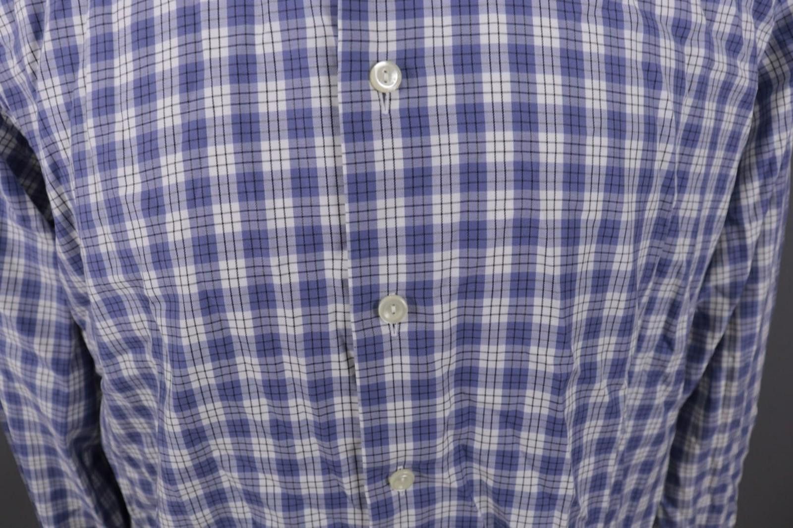 Eton Eton Contemporary Check Blue Shirt Size 45 17.75 XXL Size US M / EU 48-50 / 2 - 4 Thumbnail