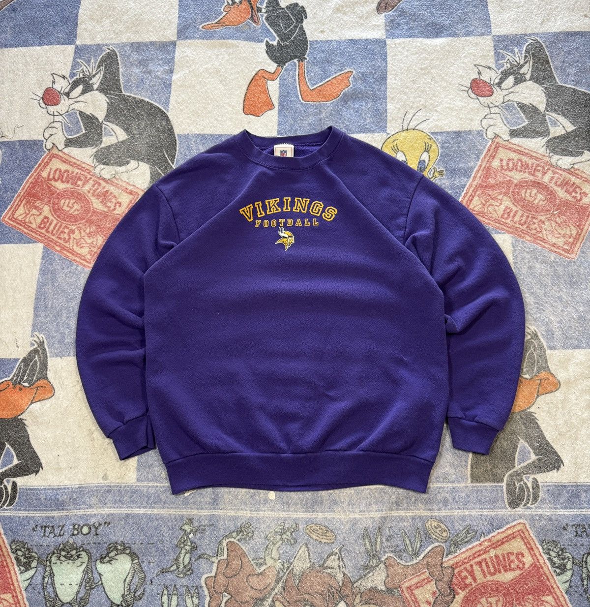 NFL Vintage minnesota vikings crewneck sweatshirt Size US L / EU 52-54 / 3 - 1 Thumbnail