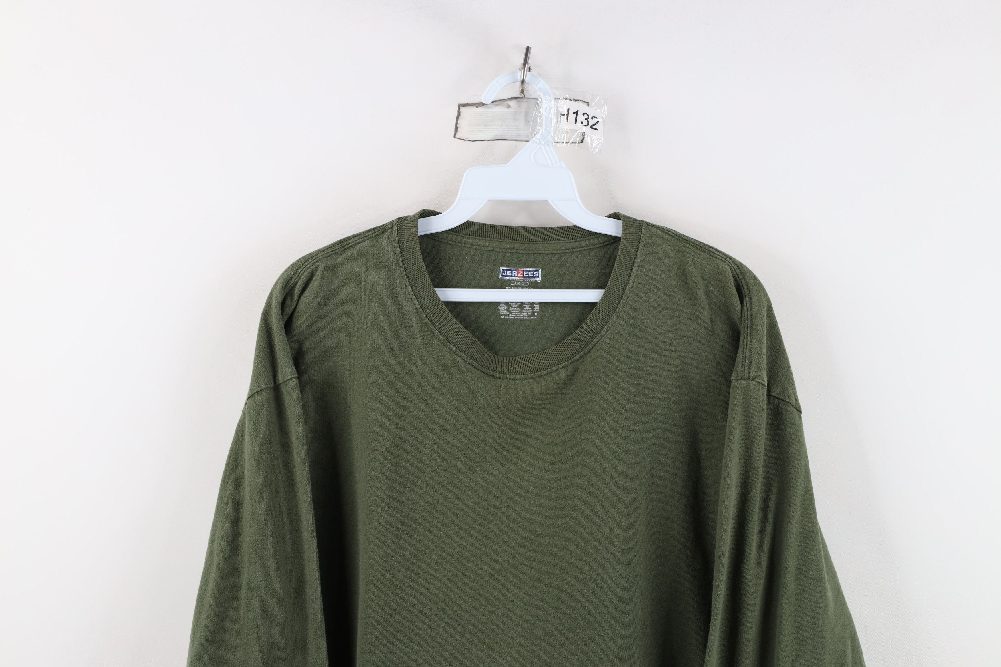 Vintage Vintage Y2K Streetwear Long Sleeve T-Shirt Green Cotton Size US L / EU 52-54 / 3 - 2 Thumbnail