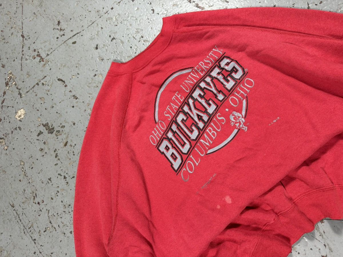 NCAA Vintage Distressed Sun Faded Ohio State Buckeyes Sweater Size US XL / EU 56 / 4 - 2 Thumbnail