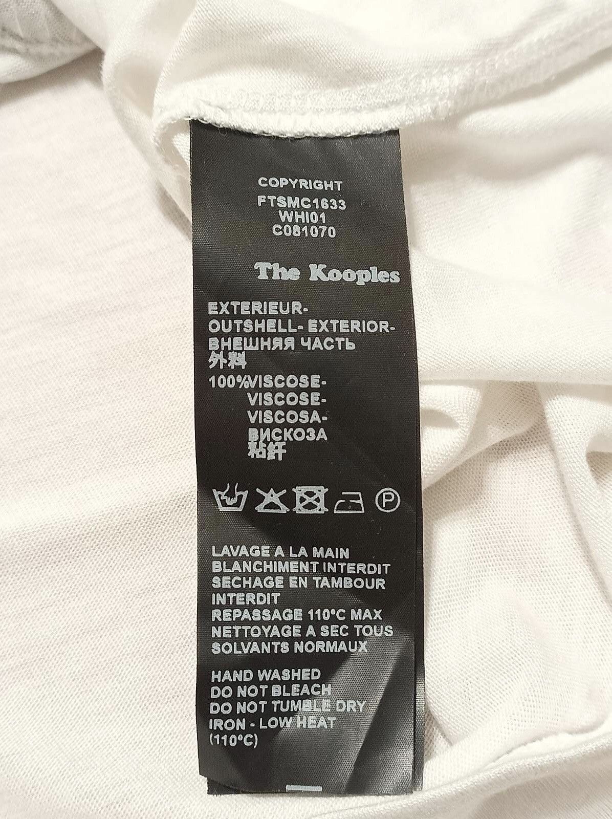 The Kooples The Kooples Embellished Plastron Necklace Jersey Tee Size 2 Size M / US 6-8 / IT 42-44 - 14 Thumbnail
