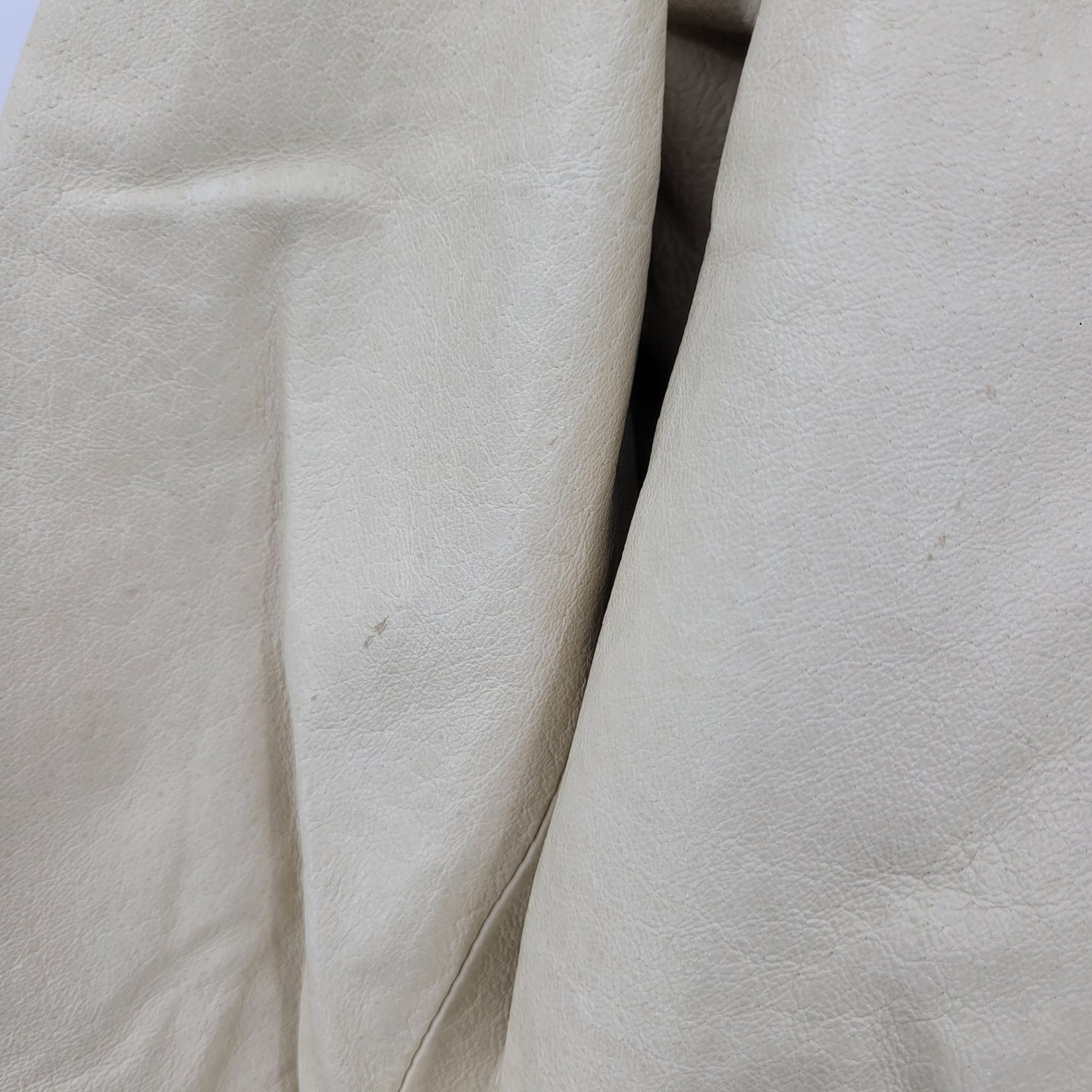 Danier 90s Vintage Ruffle Collar Buttery Leather Jacket Coat XS Cre Size XS / US 0-2 / IT 36-38 - 9 Thumbnail