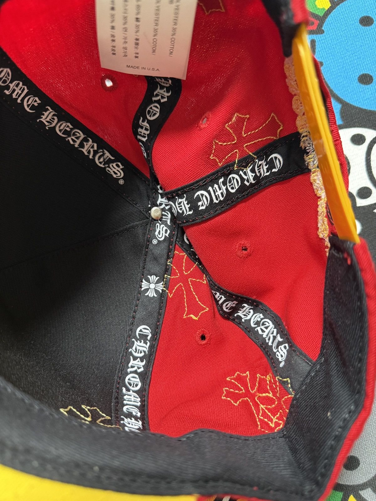 Chrome Hearts Chrome Hearts Red Embroidered Cross Patches Snapback Hat Size ONE SIZE - 10 Thumbnail