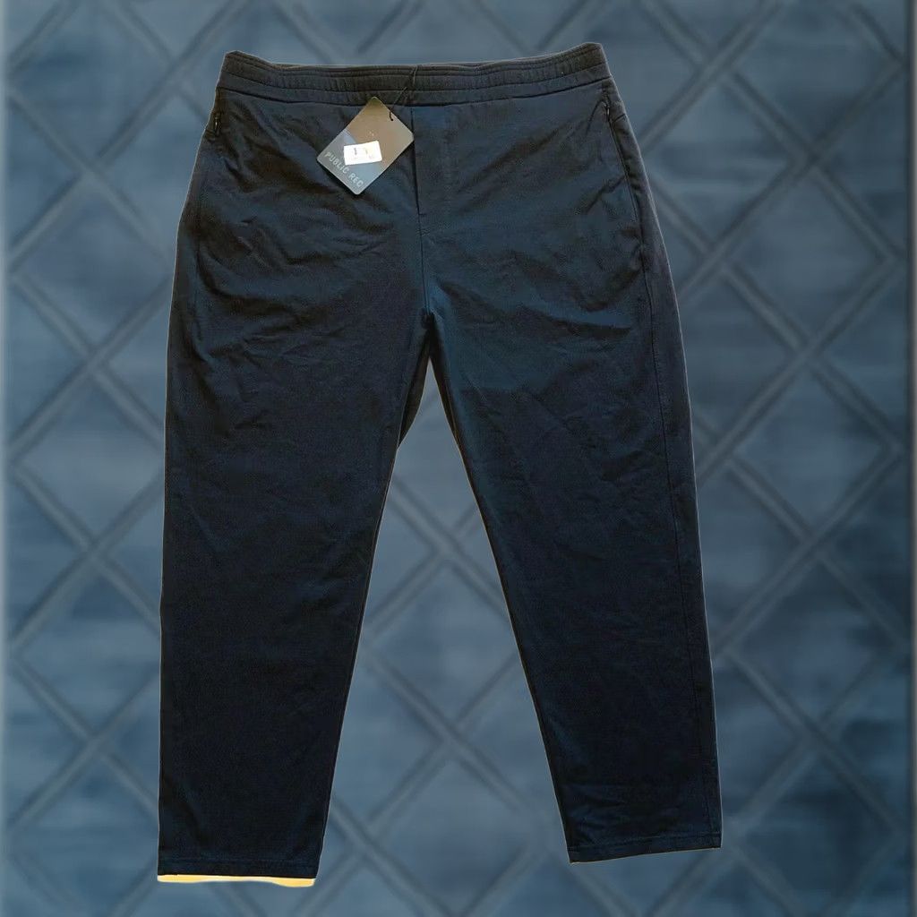 Vintage Public Rec All Day Every Day Pant Pants 42/30 Blue Nylon Stretch Elastic Waist Jogger Sweatpants Mens Regular Fitness Travel Office GYM Athleisure 90s Size US 42 / EU 58 - 1 Thumbnail