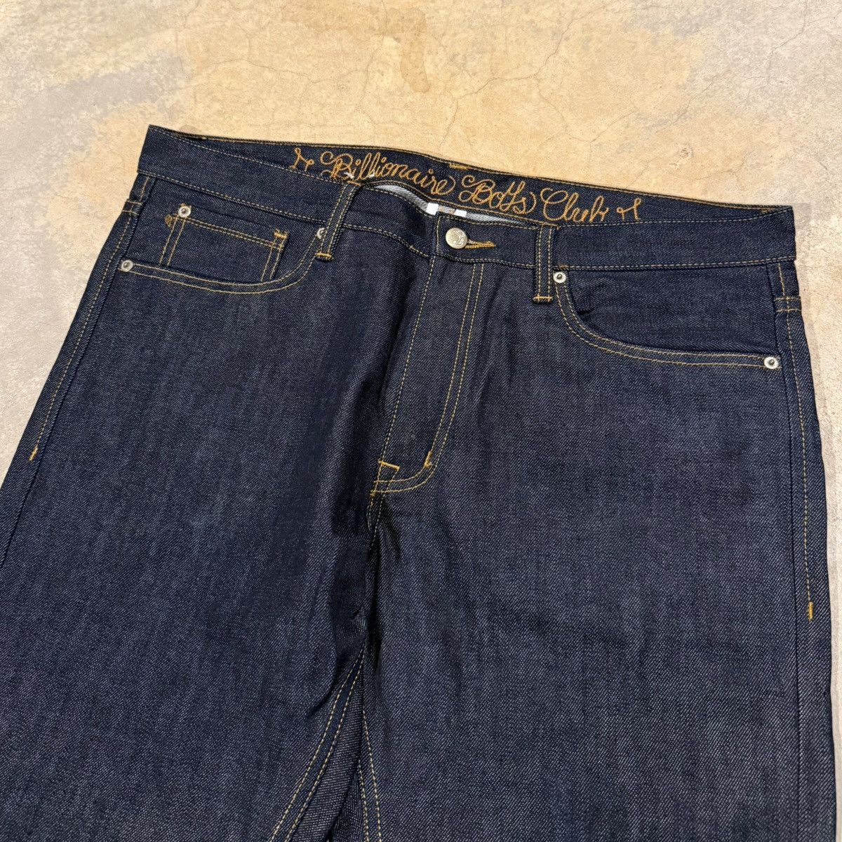 Billionaire Boys Club Billionaire Boys Club Astronaut Head Logo Raw Denim Y2K Nigo Size US 36 / EU 52 - 7 Thumbnail