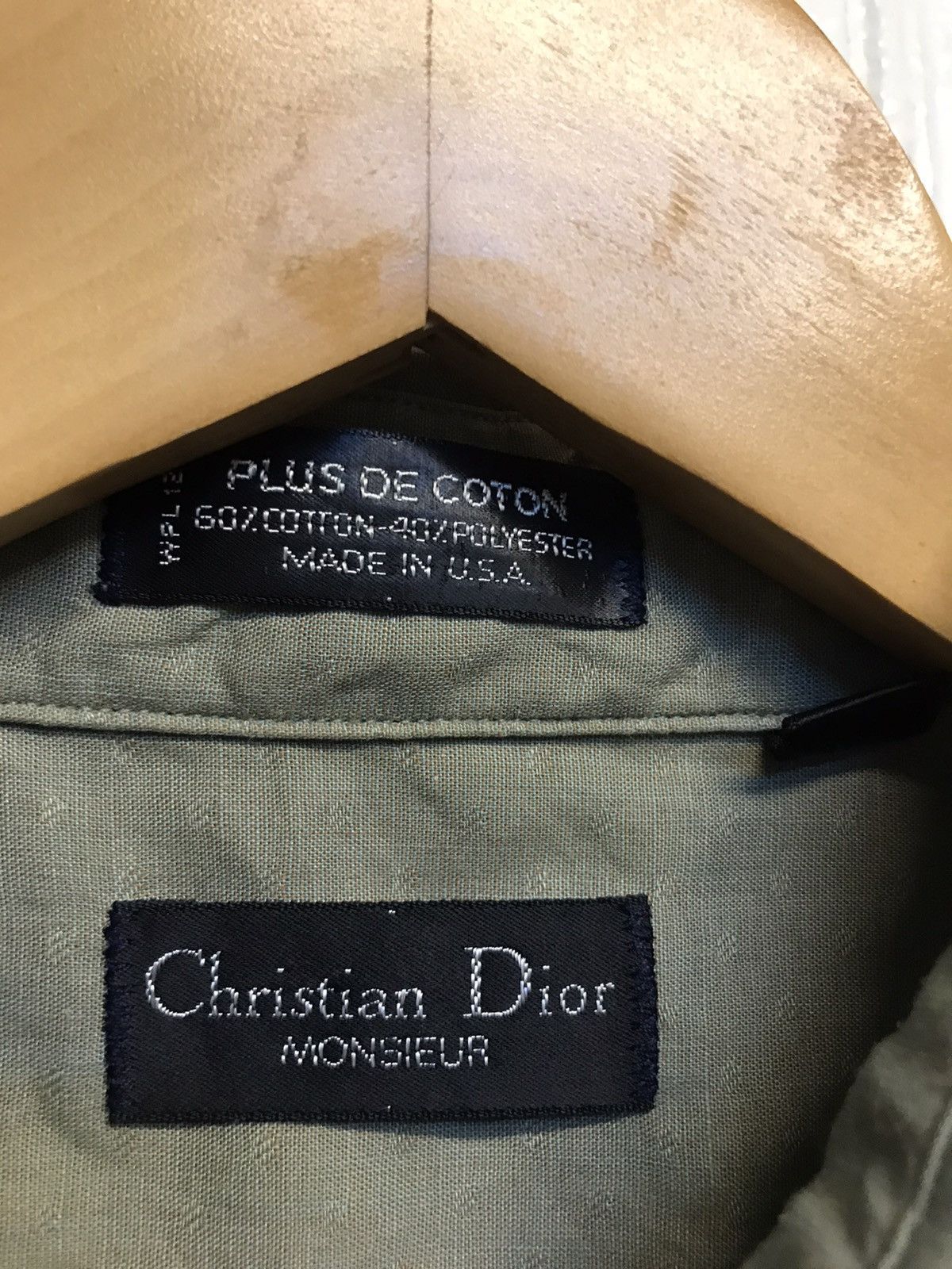 Christian Dior Monsieur CD Men Shirt Army Green Size US L / EU 52-54 / 3 - 8 Thumbnail