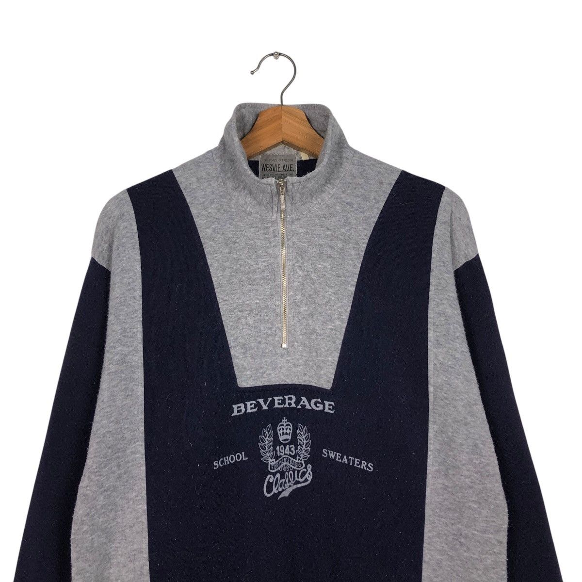 Japanese Brand × Vintage 📌Vintage Half Zipper Sweatshirt Beverage Big Logo Size US M / EU 48-50 / 2 - 4 Thumbnail
