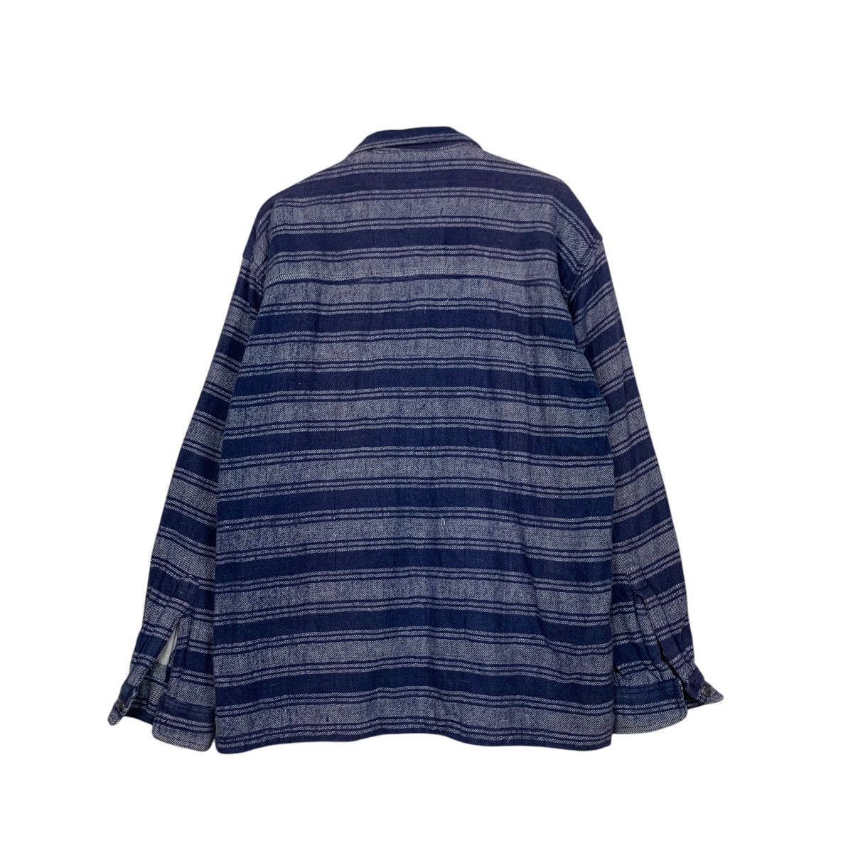Vintage 90's RECIPRO Blue Stiped Flannel Jacket #2779-C125 Size US L / EU 52-54 / 3 - 17 Thumbnail