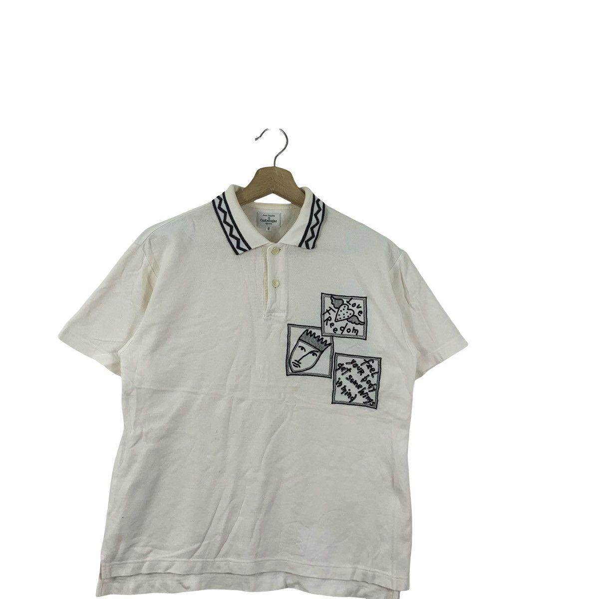 Jean Charles De Castelbajac Vintage JEAN CHARLES CASTELBAJAC Pop Culture Polo Tee Shirt Size US S / EU 44-46 / 1 - 4 Thumbnail