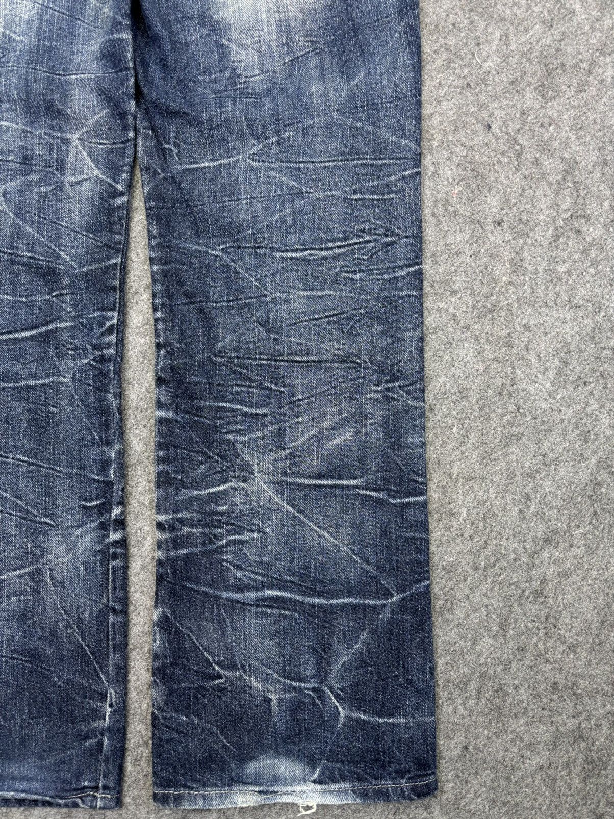 Japanese Brand 💥Wild Life Japan Street Fashion Crazy Fades Denim F871 Size US 32 / EU 48 - 11 Thumbnail