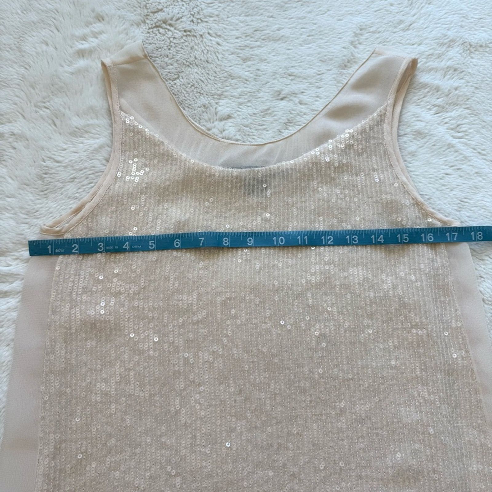 French Connection French Connection women beige top with sequins size 4 US Size S / US 4 / IT 40 - 8 Thumbnail