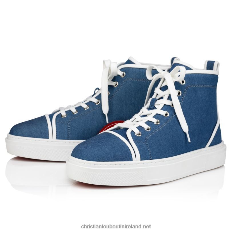 Christian Louboutin o1bcso1str1024 Adolon Flat Denim in Blue Size US 11 / EU 44 - 2 Thumbnail