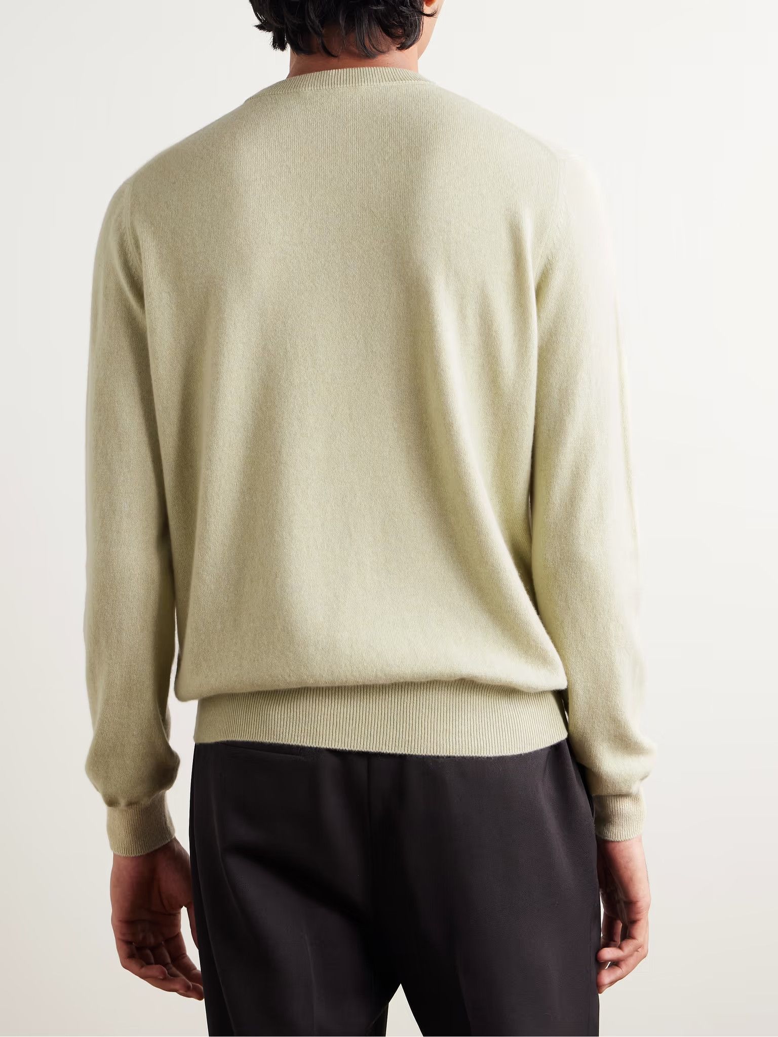 Loro Piana o1w1db10226 FAO2561 Classic Crewneck Sweater in Light Green Size US XL / EU 56 / 4 - 3 Thumbnail