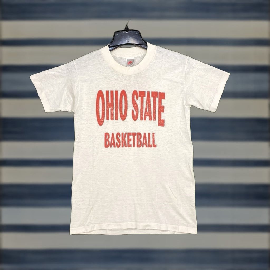 Nike VINTAGE Nike Ohio State Shirt Mens Small USA 80s Grail Single Stitch Graphic Tee Gray 100% Cotton Size US S / EU 44-46 / 1 - 1 Thumbnail
