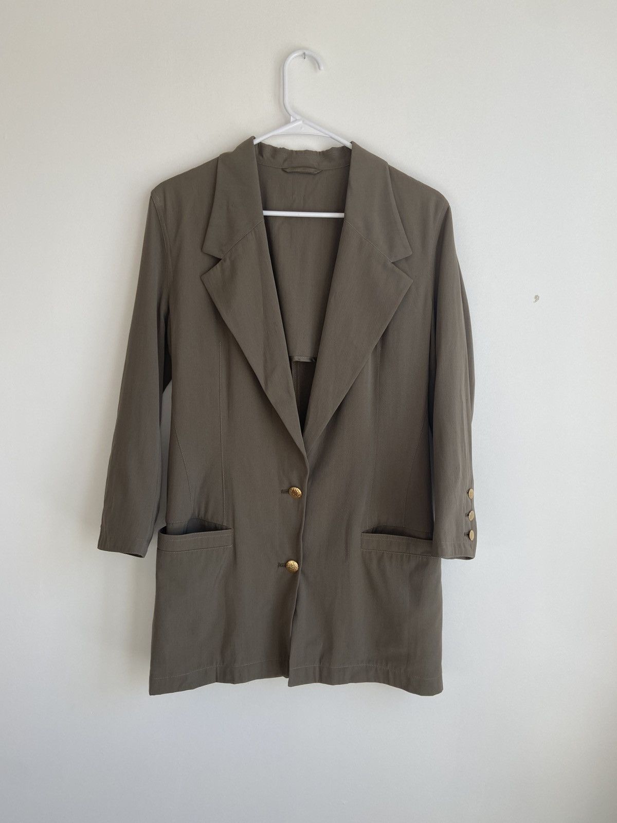 Versace Vintage Versace Khaki Blazer Size XS / US 0-2 / IT 36-38 - 1 Thumbnail