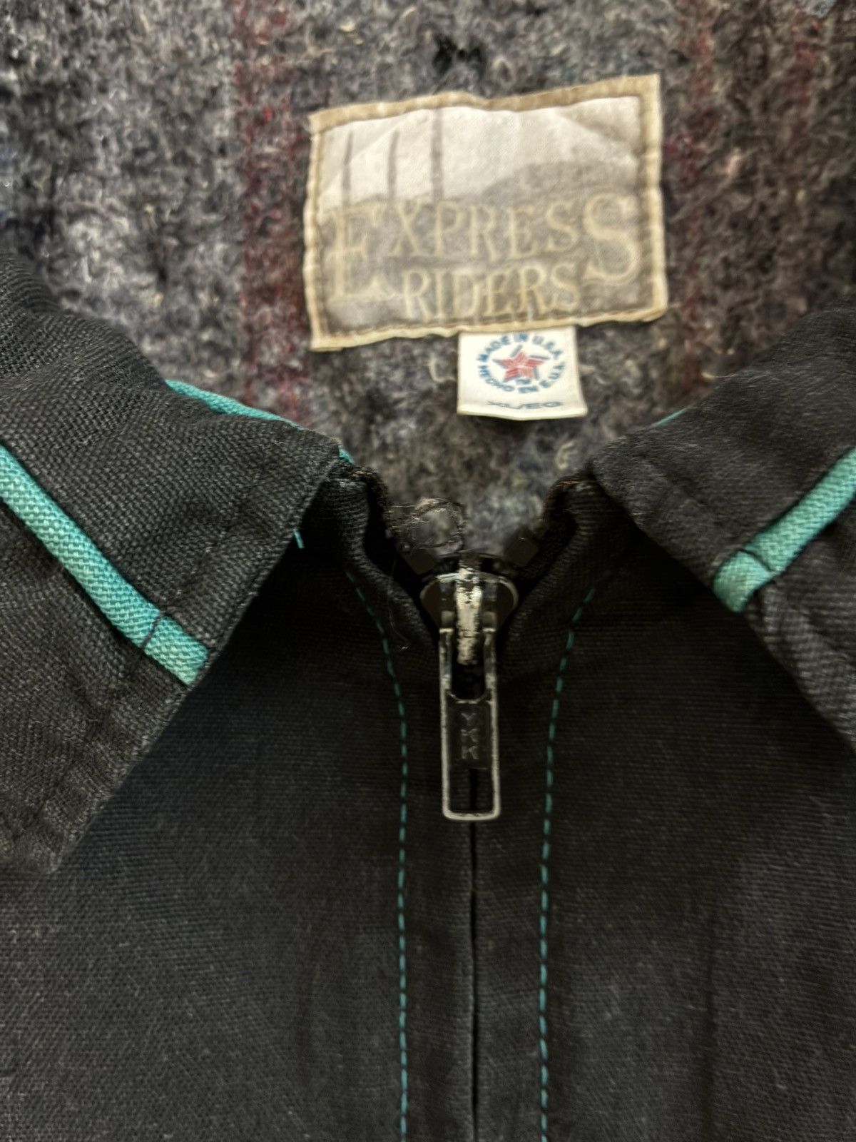 Express Vintage 80s Express Rider zip up Aztec Navajo motive jacket Size US XL / EU 56 / 4 - 8 Thumbnail