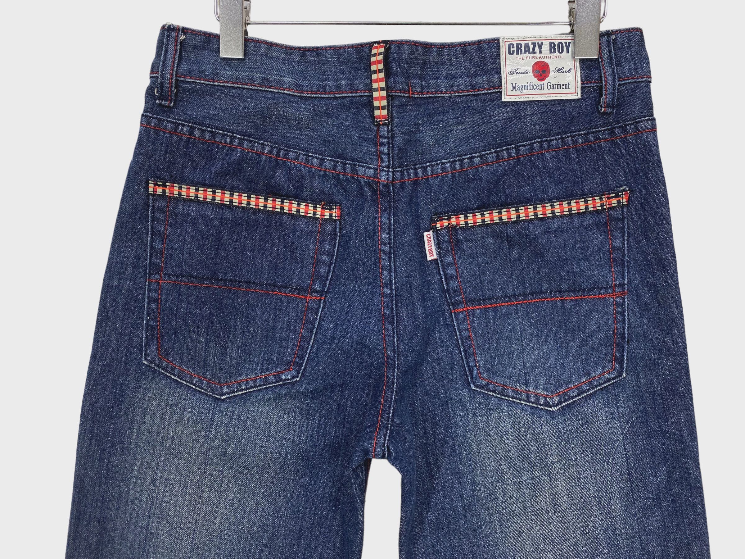 Japanese Brand Crazy Boy Japanese Baggy Jeans – X-Streetwear, Distressed Size US 32 / EU 48 - 8 Thumbnail