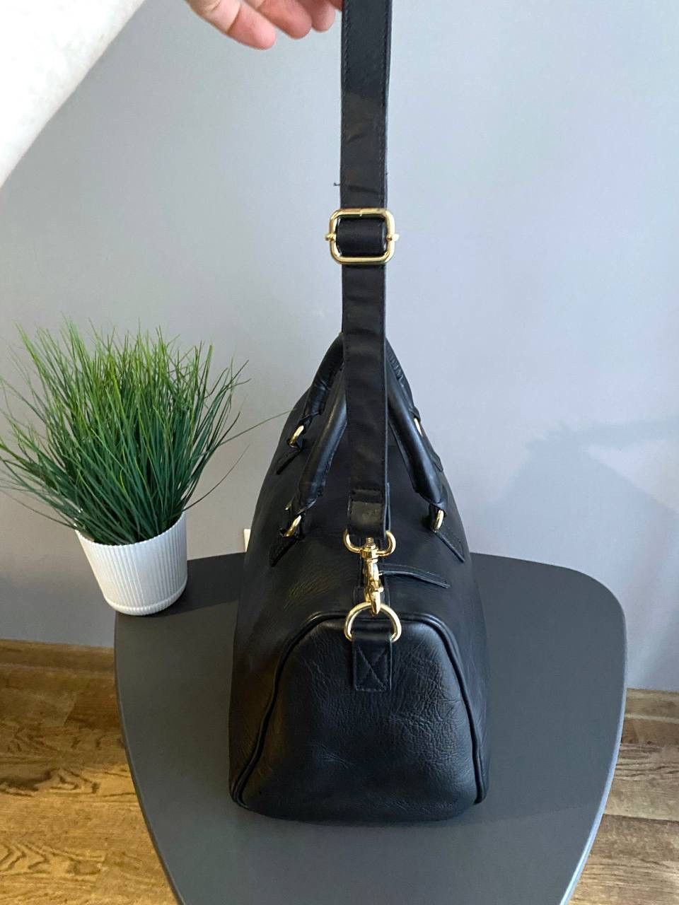 SANDQVIST Sandqvist Black Leather Handbag Shoulder Bag Size ONE SIZE - 8 Thumbnail
