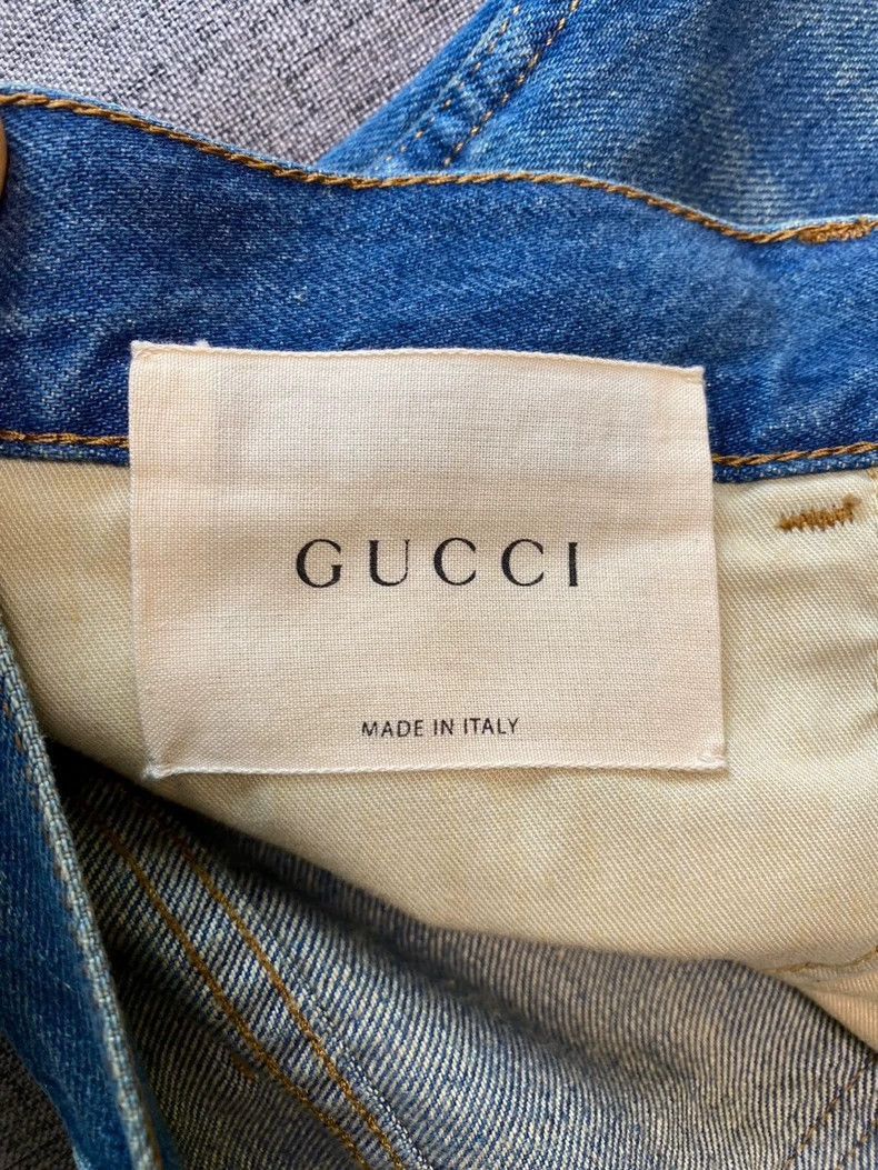Gucci Gucci Embroidered Tiger Patch Denim Pants-2505 Size US 32 / EU 48 - 7 Thumbnail