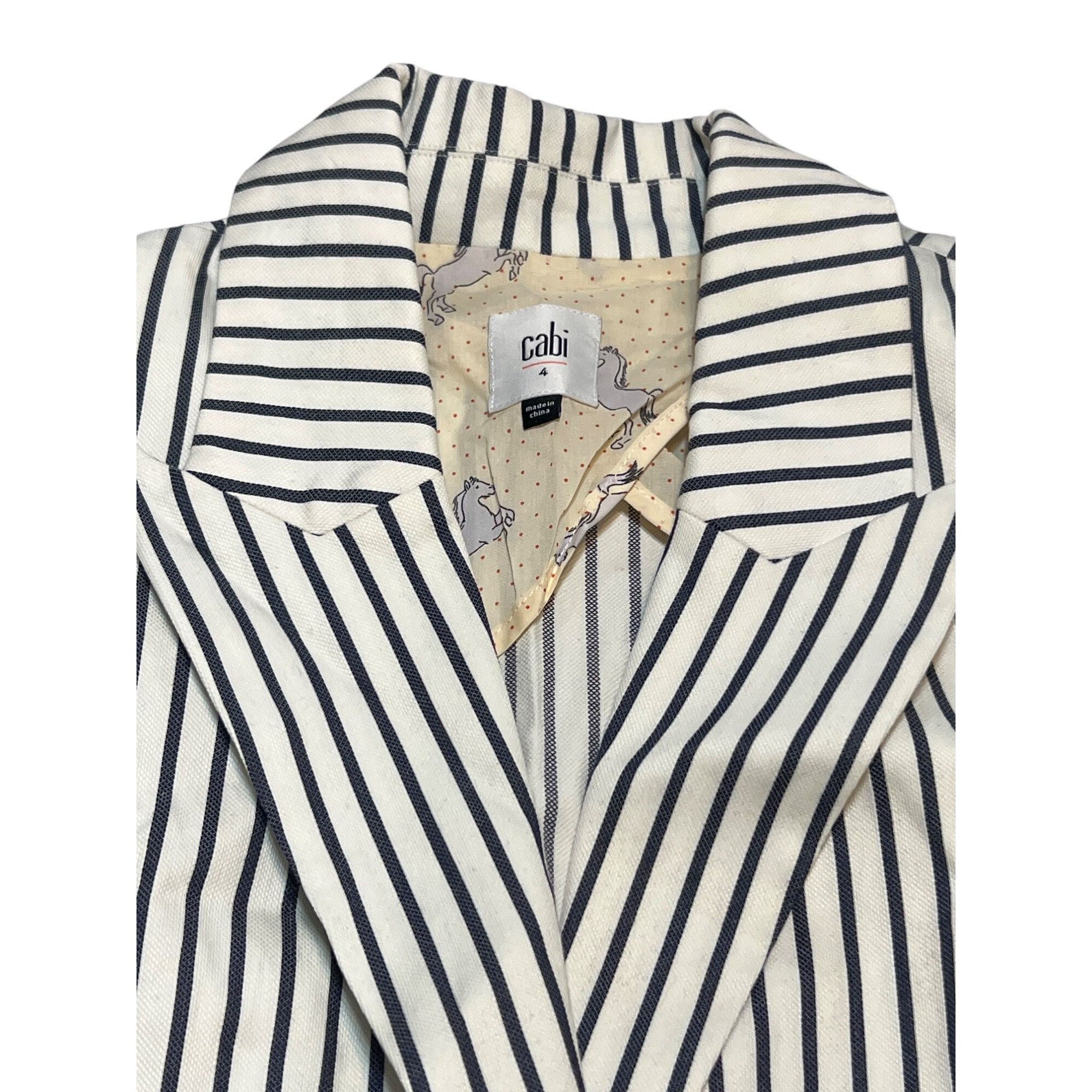 Other Cabi Striped Blazer White Black Stripes Bell Sleeves One But Size S / US 4 / IT 40 - 4 Thumbnail